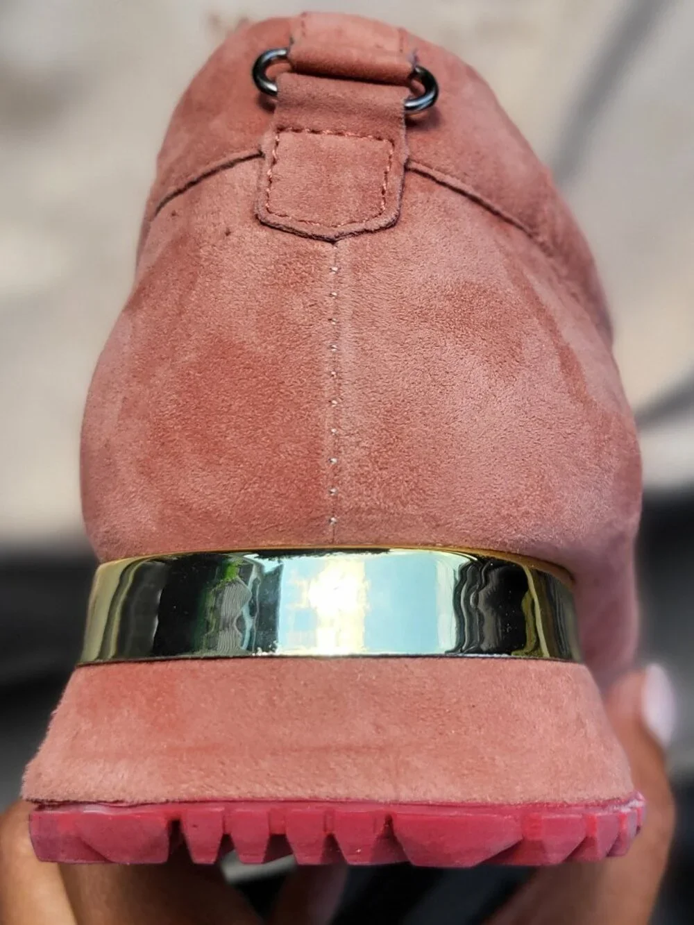 Marc Nolan Ms. Ash Coral Pink Suede Sneakers size 9